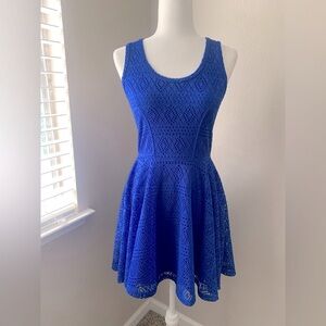 Express Elegant Blue Lace Dress
